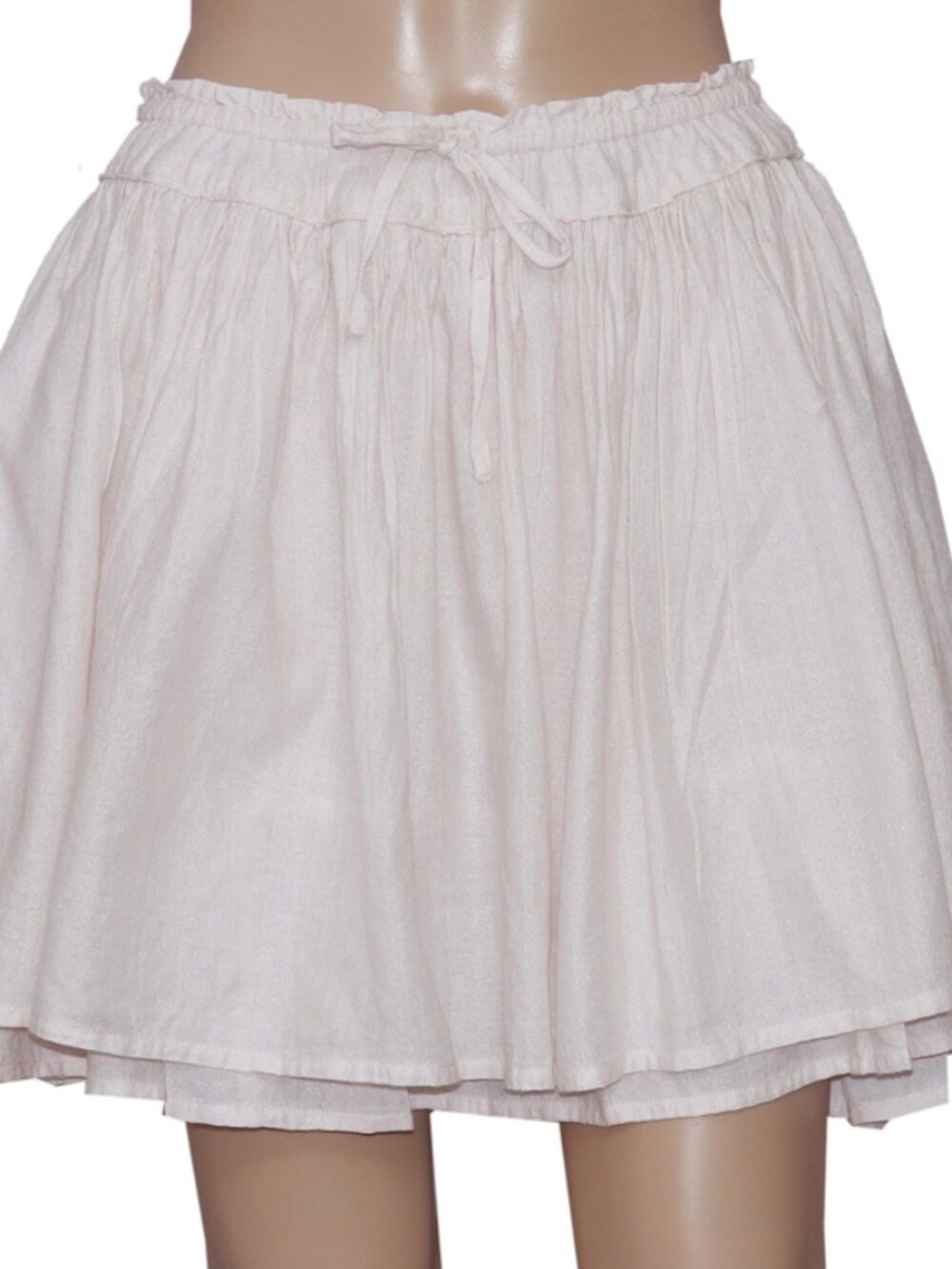 Tape A L'oeil Drawstring Pink Ruffle Cotton Mini Skirt Girl Kids New S 14 Year